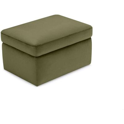 That's Casa Pouf conteneur fabriqué en Italie en velours vert modèle 75x45 cm Vert 75x55x45cm - Publicité That's Casa Pouf conteneur fabriqué en Italie en velours vert modèle 75x45 cm Vert 75x55x45cm - Publicité
