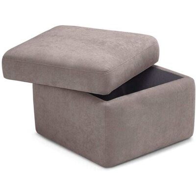 That's Casa Pouf rangement fait en Italie en tissu chenille tourterelle 110x45 cm Taupe 110x51x45cm - Publicité That's Casa Pouf rangement fait en Italie en tissu chenille tourterelle 110x45 cm Taupe 110x51x45cm - Publicité