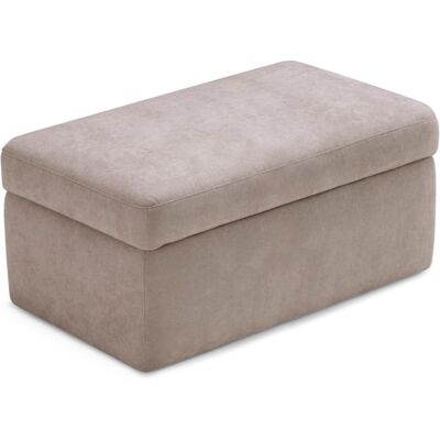 That's Casa Pouf de rangement fabriqué en Italie en tissu chenille camel 85x45 cm Beige 85x60x45cm - Publicité That's Casa Pouf de rangement fabriqué en Italie en tissu chenille camel 85x45 cm Beige 85x60x45cm - Publicité
