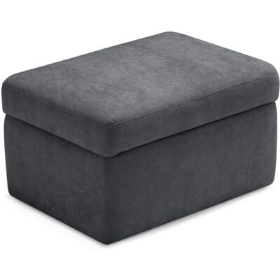 That's Casa Pouf de rangement en tissu chenille gris foncé 75x45 cm Gris 75x55x45cm - Publicité That's Casa Pouf de rangement en tissu chenille gris foncé 75x45 cm Gris 75x55x45cm - Publicité