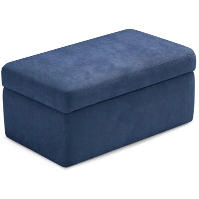 That's Casa Pouf de rangement fabriqué en Italie en tissu chenille bleu 85x45 cm Bleu 85x60x45cm - Publicité That's Casa Pouf de rangement fabriqué en Italie en tissu chenille bleu 85x45 cm Bleu 85x60x45cm - Publicité