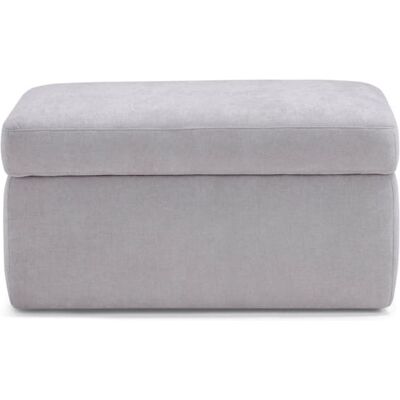 That's Casa Pouf de rangement en tissu chenille gris clair 110x45 cm Gris 110x51x45cm - Publicité That's Casa Pouf de rangement en tissu chenille gris clair 110x45 cm Gris 110x51x45cm - Publicité