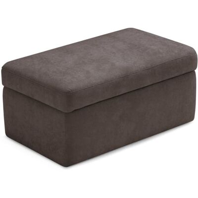 That's Casa Pouf de rangement fabriqué en Italie en tissu chenille marron 85x45 cm Marron 85x60x45cm - Publicité That's Casa Pouf de rangement fabriqué en Italie en tissu chenille marron 85x45 cm Marron 85x60x45cm - Publicité