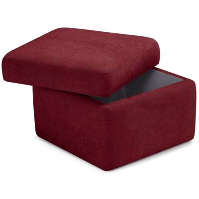 That's Casa Pouf rangement fabriqué en Italie en tissu chenille bordeaux 55x45 cm Rouge 55x55x45cm - Publicité That's Casa Pouf rangement fabriqué en Italie en tissu chenille bordeaux 55x45 cm Rouge 55x55x45cm - Publicité