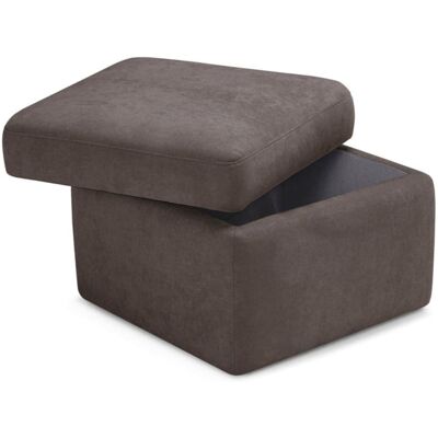 That's Casa Pouf de rangement fabriqué en Italie en tissu chenille marron 55x45 cm Marron 55x55x45cm - Publicité That's Casa Pouf de rangement fabriqué en Italie en tissu chenille marron 55x45 cm Marron 55x55x45cm - Publicité