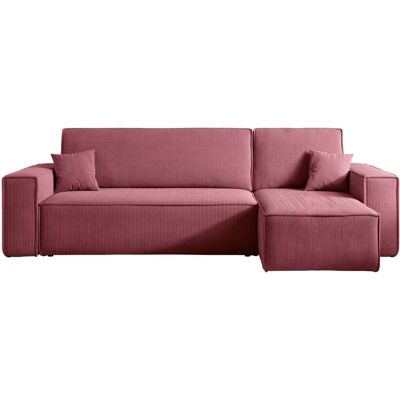 Selsey Canapé d'angle convertible 3 places rose foncé Rose 244x83x244cm - Publicité Selsey Canapé d'angle convertible 3 places rose foncé Rose 244x83x244cm - Publicité