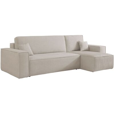 Selsey Canapé d'angle convertible 3 places beige clair Beige 244x83x244cm - Publicité Selsey Canapé d'angle convertible 3 places beige clair Beige 244x83x244cm - Publicité