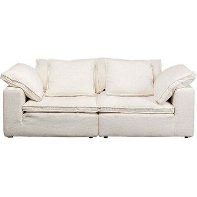Kare Design Canapé 3 places en polyester tressé crème Beige 230x77x86cm - Publicité Kare Design Canapé 3 places en polyester tressé crème Beige 230x77x86cm - Publicité
