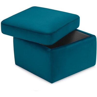 That's Casa Pouf de rangement fabriqué en Italie en velours pétrole 55x45 cm Vert 55x55x45cm - Publicité That's Casa Pouf de rangement fabriqué en Italie en velours pétrole 55x45 cm Vert 55x55x45cm - Publicité
