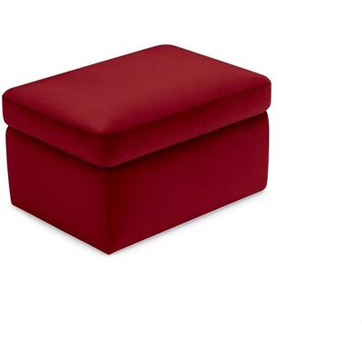 That's Casa Pouf conteneur fabriqué en Italie en velours bordeaux 75x45 cm Rouge 75x55x45cm - Publicité That's Casa Pouf conteneur fabriqué en Italie en velours bordeaux 75x45 cm Rouge 75x55x45cm - Publicité