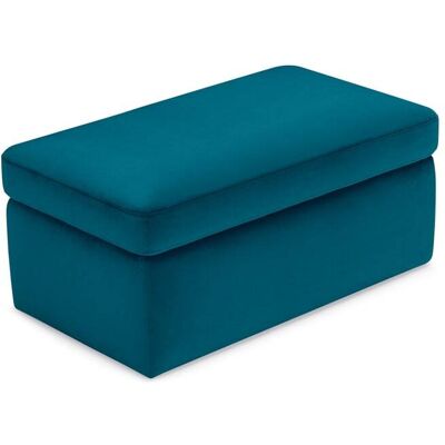 That's Casa Pouf de rangement fabriqué en Italie en velours pétrole 85x45 cm Vert 85x60x45cm - Publicité That's Casa Pouf de rangement fabriqué en Italie en velours pétrole 85x45 cm Vert 85x60x45cm - Publicité