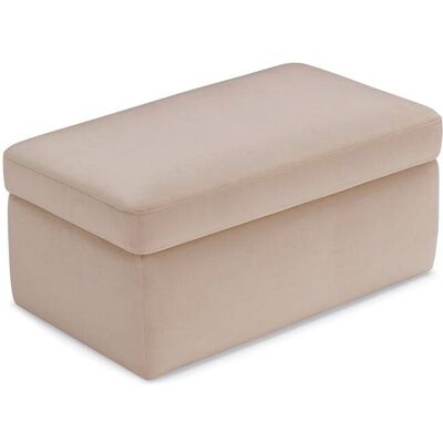 That's Casa Pouf de rangement fabriqué en Italie en velours camel 85x45 cm Beige 85x60x45cm - Publicité That's Casa Pouf de rangement fabriqué en Italie en velours camel 85x45 cm Beige 85x60x45cm - Publicité