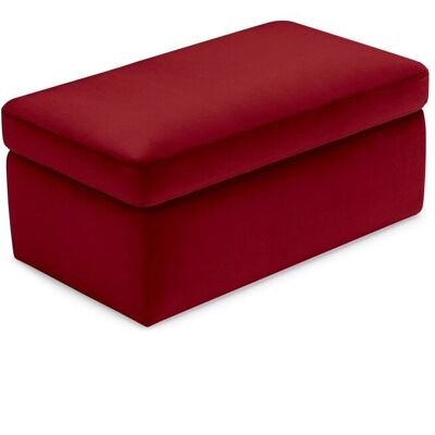 That's Casa Pouf de rangement fabriqué en Italie en velours bordeaux 85x45 cm Rouge 85x60x45cm - Publicité That's Casa Pouf de rangement fabriqué en Italie en velours bordeaux 85x45 cm Rouge 85x60x45cm - Publicité