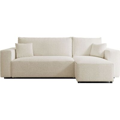 Selsey Canapé d'angle convertible en bouclette crème Beige 244x83x244cm - Publicité Selsey Canapé d'angle convertible en bouclette crème Beige 244x83x244cm - Publicité
