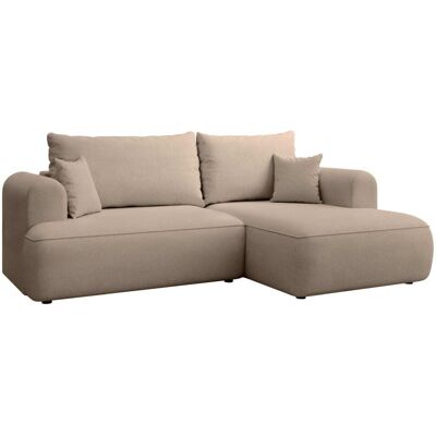 Selsey Canapé d'angle droit, en tissu chenille easy-clean, beige Beige 238x93x238cm - Publicité Selsey Canapé d'angle droit, en tissu chenille easy-clean, beige Beige 238x93x238cm - Publicité