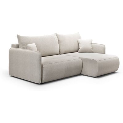 Nazar Canapé d'angle droit 4 places en tissu taupe Multicolore 207x86x105cm - Publicité Nazar Canapé d'angle droit 4 places en tissu taupe Multicolore 207x86x105cm - Publicité