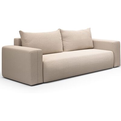 Nazar Canapé droit convertible droit 3 places en tissu beige Beige 258x72x97cm - Publicité Nazar Canapé droit convertible droit 3 places en tissu beige Beige 258x72x97cm - Publicité