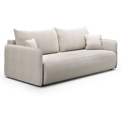Nazar Canapé droit 3 place en tissu taupe Multicolore 216x86x105cm - Publicité Nazar Canapé droit 3 place en tissu taupe Multicolore 216x86x105cm - Publicité
