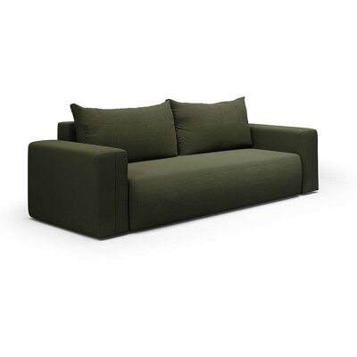 Nazar Canapé droit convertible droit 3 places en tissu vert Vert 258x72x97cm - Publicité Nazar Canapé droit convertible droit 3 places en tissu vert Vert 258x72x97cm - Publicité