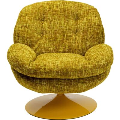 Kare Design Fauteuil pivotant en polyester et acier jaune Jaune 84x86x89cm - Publicité Kare Design Fauteuil pivotant en polyester et acier jaune Jaune 84x86x89cm - Publicité