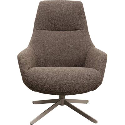 Kare Design Fauteuil pivotant en polyester bouclé marron et acier Marron 76x100x81cm - Publicité Kare Design Fauteuil pivotant en polyester bouclé marron et acier Marron 76x100x81cm - Publicité