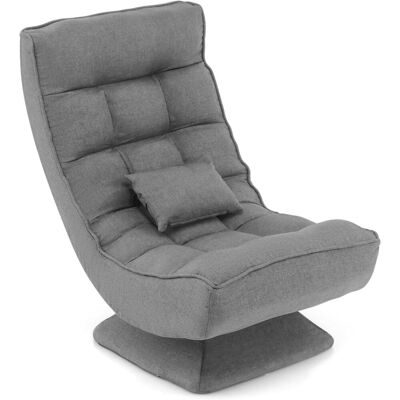 Giantex Canapé relaxation pivotante pliable gris 63x71x92 cm Gris 100x83x63cm - Publicité Giantex Canapé relaxation pivotante pliable gris 63x71x92 cm Gris 100x83x63cm - Publicité