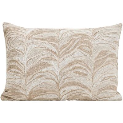 Madura Housse de coussin feuillage brodé naturel 40x60 cm Beige 40x60cm - Publicité Madura Housse de coussin feuillage brodé naturel 40x60 cm Beige 40x60cm - Publicité