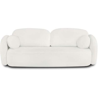 Baita Canapé droit convertible en tissu 3 places ecru Beige 238x87x101cm - Publicité Baita Canapé droit convertible en tissu 3 places ecru Beige 238x87x101cm - Publicité