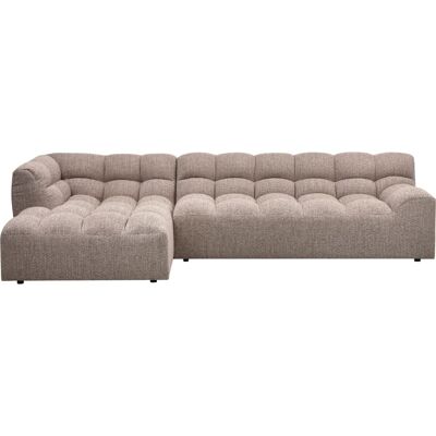 WOOOD Canapé d'angle gauche en tissu marron Marron 165x79x324cm - Publicité WOOOD Canapé d'angle gauche en tissu marron Marron 165x79x324cm - Publicité