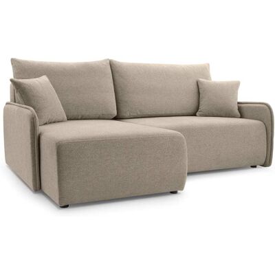 Selsey Canapé d'angle convertible, tissu chenille, beige foncé, côté gauche Beige 198x93x198cm - Publicité Selsey Canapé d'angle convertible, tissu chenille, beige foncé, côté gauche Beige 198x93x198cm - Publicité