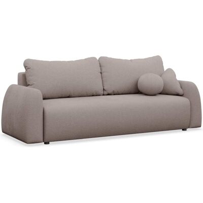 Selsey Canapé 3 places convertible en tissu chenille beige foncé Beige 244x85x244cm - Publicité Selsey Canapé 3 places convertible en tissu chenille beige foncé Beige 244x85x244cm - Publicité