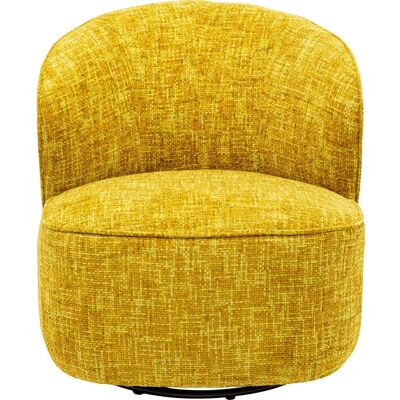 Kare Design Fauteuil pivotant en polyester tressé jaune Jaune 76x81x82cm - Publicité Kare Design Fauteuil pivotant en polyester tressé jaune Jaune 76x81x82cm - Publicité