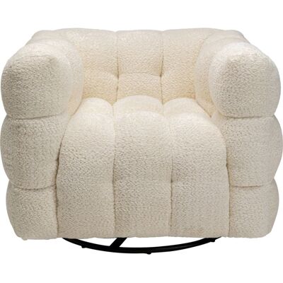 Kare Design Fauteuil cubique pivotant en polyester bouclé crème Beige 95x70x86cm - Publicité Kare Design Fauteuil cubique pivotant en polyester bouclé crème Beige 95x70x86cm - Publicité