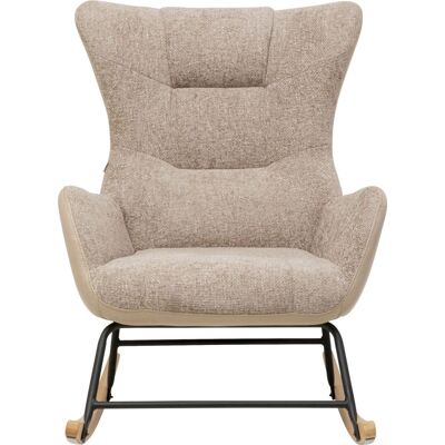 Kare Design Fauteuil à bascule en polyester tressé crème et acier noir Beige 74x103x94cm - Publicité Kare Design Fauteuil à bascule en polyester tressé crème et acier noir Beige 74x103x94cm - Publicité