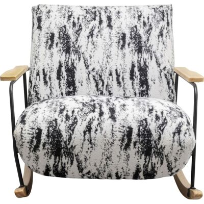 Kare Design Fauteuil à bascule en polyester noir et blanc Noir 89x80x103cm - Publicité Kare Design Fauteuil à bascule en polyester noir et blanc Noir 89x80x103cm - Publicité