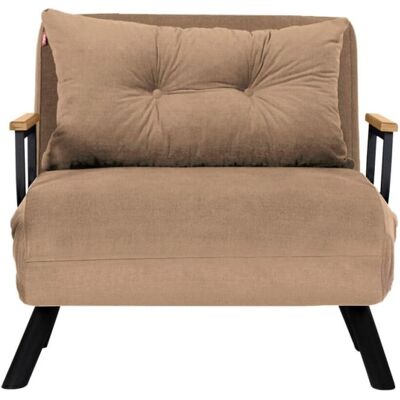 Calicosy Fauteuil convertible en tissu l67 cm - taupe Taupe 50x41x50cm - Publicité Calicosy Fauteuil convertible en tissu l67 cm - taupe Taupe 50x41x50cm - Publicité