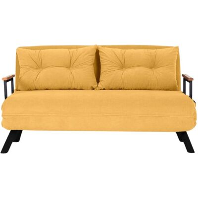 Calicosy Canapé lit 2 places convertible l133 cm - jaune Jaune 50x41x50cm - Publicité Calicosy Canapé lit 2 places convertible l133 cm - jaune Jaune 50x41x50cm - Publicité