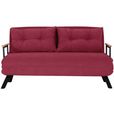 Calicosy Canapé lit 2 places convertible l133 cm - bordeaux Rouge 50x41x50cm - Publicité Calicosy Canapé lit 2 places convertible l133 cm - bordeaux Rouge 50x41x50cm - Publicité