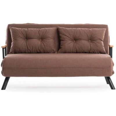 Calicosy Canapé lit 2 places convertible l133 cm - marron Marron 50x41x50cm - Publicité Calicosy Canapé lit 2 places convertible l133 cm - marron Marron 50x41x50cm - Publicité