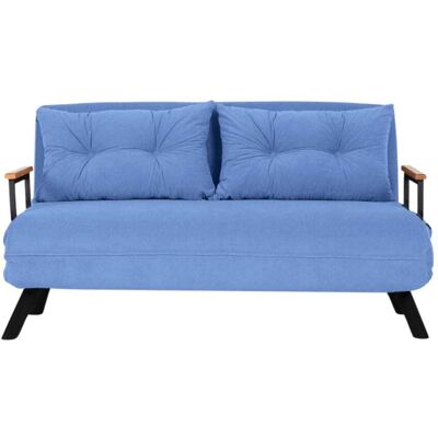 Calicosy Canapé lit 2 places convertible l133 cm - bleu Bleu 50x41x50cm - Publicité Calicosy Canapé lit 2 places convertible l133 cm - bleu Bleu 50x41x50cm - Publicité