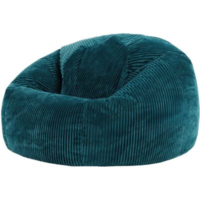 Icon Pouf classique fauteuil large xl velours côtelé bleu canard Bleu 92x52x92cm - Publicité Icon Pouf classique fauteuil large xl velours côtelé bleu canard Bleu 92x52x92cm - Publicité