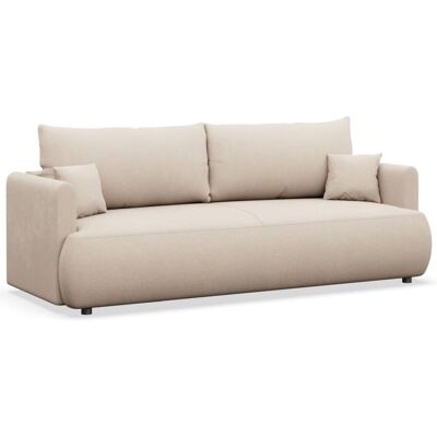 Selsey Canapé convertible 3 places, chenille easy-clean, crème Beige 226x90x226cm - Publicité Selsey Canapé convertible 3 places, chenille easy-clean, crème Beige 226x90x226cm - Publicité