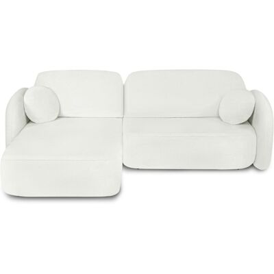 Baita Canapé d'angle gauche convertible en tissu 4 places ecru Beige 248x87x174cm - Publicité Baita Canapé d'angle gauche convertible en tissu 4 places ecru Beige 248x87x174cm - Publicité