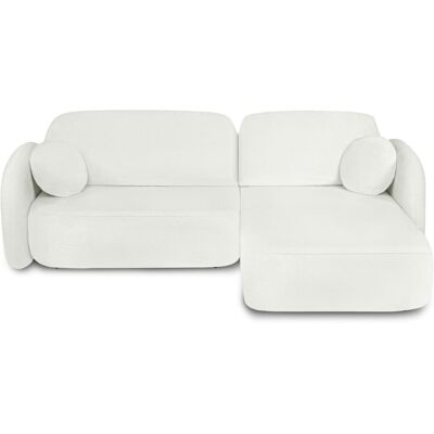 Baita Canapé d'angle droit convertible en tissu 4 places ecru Beige 248x87x174cm - Publicité Baita Canapé d'angle droit convertible en tissu 4 places ecru Beige 248x87x174cm - Publicité