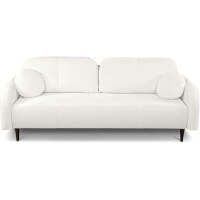 Baita Canapé droit convertible en tissu bouclette 3 places ecru Beige 230x95x102cm - Publicité Baita Canapé droit convertible en tissu bouclette 3 places ecru Beige 230x95x102cm - Publicité