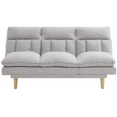 vente-unique.com Canapé convertible polyester 3 places gris clair} Gris 174x92x102cm - Publicité vente-unique.com Canapé convertible polyester 3 places gris clair} Gris 174x92x102cm - Publicité
