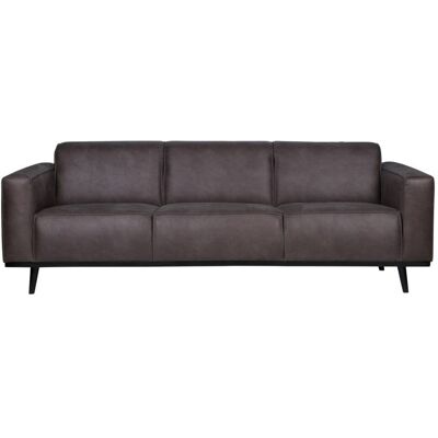 WOOOD Canapé 3 places en cuir recyclé anthracite l230 Gris 230x77x93cm - Publicité WOOOD Canapé 3 places en cuir recyclé anthracite l230 Gris 230x77x93cm - Publicité