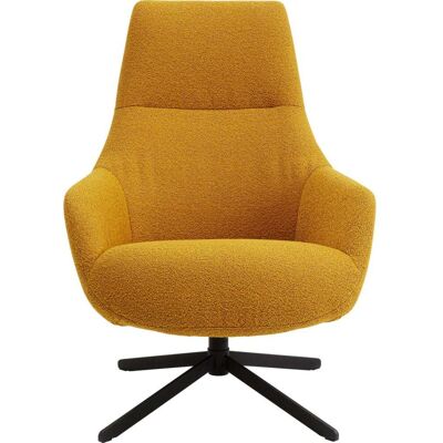 Kare Design Fauteuil pivotant en polyester bouclé jaune et acier Jaune 76x100x81cm - Publicité Kare Design Fauteuil pivotant en polyester bouclé jaune et acier Jaune 76x100x81cm - Publicité