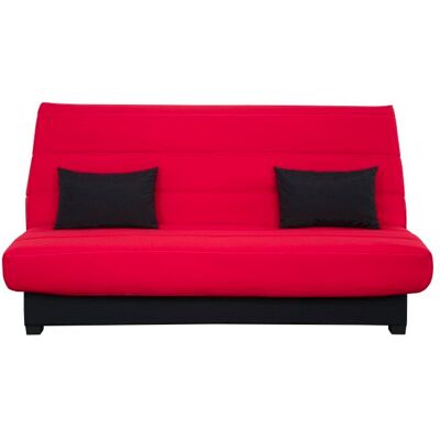 Relaxima Banquette convertible clic clac 2 places rangement intégré pearl rouge Rouge 190x13x120cm - Publicité Relaxima Banquette convertible clic clac 2 places rangement intégré pearl rouge Rouge 190x13x120cm - Publicité