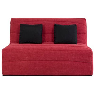 Relaxima Banquette bz convertible 2 places tissu framboise Rose 140x43x190cm - Publicité Relaxima Banquette bz convertible 2 places tissu framboise Rose 140x43x190cm - Publicité